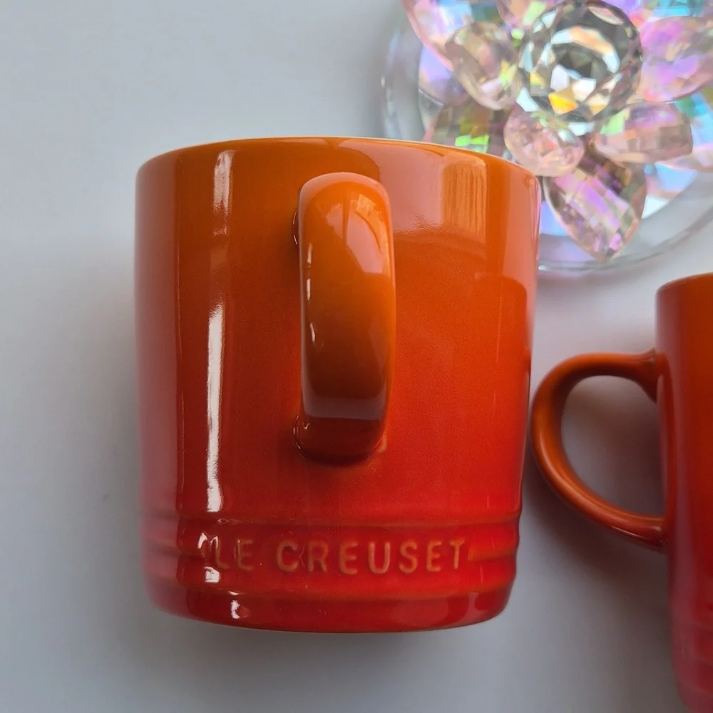 Le Creuset Flame Ombre Stoneware Coffee Mugs - Set of 2 - Picture 2 of 6